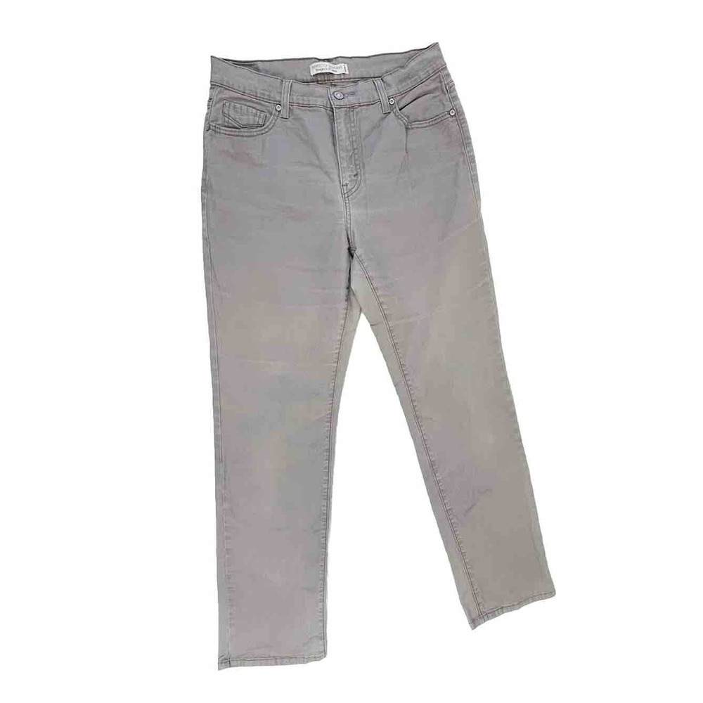 Levi's 512 Perfectly Slimming Women's Jeans Hi-Rise Gray Size 12 Straight‎ Leg